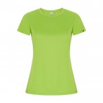 T-shirt technique en 50% polyester recyclé pour femme 135 g/m² Roly couleur vert lime