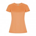 T-shirt technique en 50% polyester recyclé pour femme 135 g/m² Roly couleur orange fluorescent