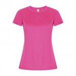 T-shirt technique en 50% polyester recyclé pour femme 135 g/m² Roly couleur fuchsia fluorescent