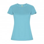 T-shirt technique en 50% polyester recyclé pour femme 135 g/m² Roly couleur turquoise