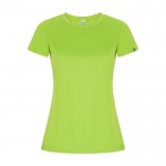 T-shirt technique en 50% polyester recyclé pour femme 135 g/m² Roly couleur vert fluorescent