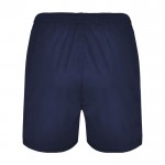 Short de sport 100% polyester unisexe 140 g/m² Roly couleur bleu marine deuxième vue arrière