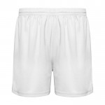 Short de sport 100% polyester unisexe 140 g/m² Roly couleur blanc