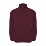 Sweat-shirt en coton et polyester avec fermeture éclair 280 g/m² Roly couleur bordeaux