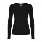 T-shirt pour femme en 100% coton en tricot 160 g/m² Roly couleur noir