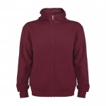 Sweat-shirt en coton et polyester unisexe avec capuche 280 g/m² Roly couleur bordeaux