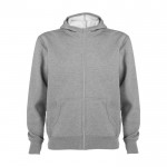 Sweat-shirt en coton et polyester unisexe avec capuche 280 g/m² Roly couleur gris clair chiné