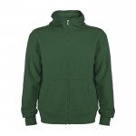 Sweat-shirt en coton et polyester unisexe avec capuche 280 g/m² Roly couleur vert bouteille