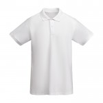 Polo 100% coton biologique en tricot piqué pour homme 210 g/m² Roly couleur blanc