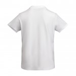 Polo 100% coton biologique en tricot piqué pour homme 210 g/m² Roly couleur blanc deuxième vue arrière