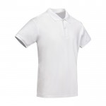 Polo 100% coton biologique en tricot piqué pour homme 210 g/m² Roly couleur blanc deuxième vue