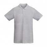 Polo 100% coton biologique en tricot piqué pour homme 210 g/m² Roly couleur gris clair chiné