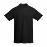 Polo 100% coton biologique en tricot piqué pour homme 210 g/m² Roly couleur noir