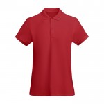 Polo 100% coton biologique en tricot piqué pour femme 210 g/m² Roly couleur rouge