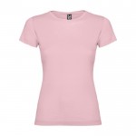 T-shirt en 100% coton en tricot pour femme 155 g/m² Roly couleur rose clair 