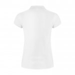 Polo en tricot piqué 100% coton pour femme 200 g/m² Roly couleur blanc deuxième vue arrière