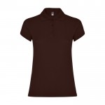 Polo en tricot piqué 100% coton pour femme 200 g/m² Roly couleur marron foncé