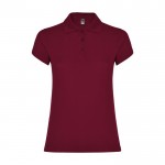 Polo en tricot piqué 100% coton pour femme 200 g/m² Roly couleur bordeaux