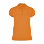 Polo en tricot piqué 100% coton pour femme 200 g/m² Roly couleur orange