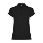 Polo en tricot piqué 100% coton pour femme 200 g/m² Roly couleur noir