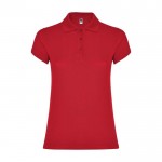 Polo en tricot piqué 100% coton pour femme 200 g/m² Roly couleur rouge