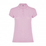 Polo en tricot piqué 100% coton pour femme 200 g/m² Roly couleur rose clair 