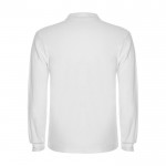 Polo pour homme en 100% coton en tricot piqué 220 g/m² Roly couleur blanc deuxième vue arrière