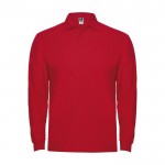 Polo pour homme en 100% coton en tricot piqué 220 g/m² Roly couleur rouge