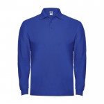 Polo pour homme en 100% coton en tricot piqué 220 g/m² Roly couleur bleu roi