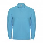 Polo pour homme en 100% coton en tricot piqué 220 g/m² Roly couleur turquoise