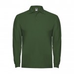 Polo pour homme en 100% coton en tricot piqué 220 g/m² Roly couleur vert bouteille