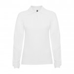 Polo en tricot piqué 100% coton pour femme 220 g/m² Roly couleur blanc