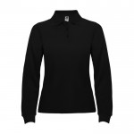 Polo en tricot piqué 100% coton pour femme 220 g/m² Roly couleur noir