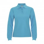 Polo en tricot piqué 100% coton pour femme 220 g/m² Roly couleur turquoise