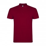 Polo homme en coton tricot piqué à manches courtes 200 g/m² Roly couleur bordeaux