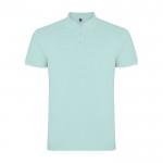 Polo homme en coton tricot piqué à manches courtes 200 g/m² Roly couleur vert menthe