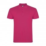 Polo homme en coton tricot piqué à manches courtes 200 g/m² Roly couleur fuchsia