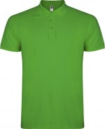 Polo homme en coton tricot piqué à manches courtes 200 g/m² Roly couleur vert gazon