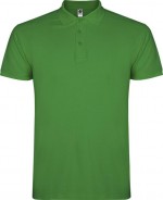 Polo homme en coton tricot piqué à manches courtes 200 g/m² Roly couleur vert tropical