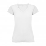 T-shirt 100% coton en tricot pour femme 155 g/m² Roly couleur blanc