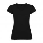 T-shirt 100% coton en tricot pour femme 155 g/m² Roly couleur noir