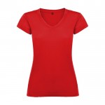 T-shirt 100% coton en tricot pour femme 155 g/m² Roly couleur rouge