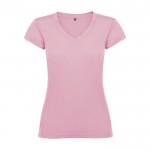 T-shirt 100% coton en tricot pour femme 155 g/m² Roly couleur rose clair 