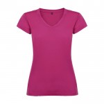 T-shirt 100% coton en tricot pour femme 155 g/m² Roly couleur fuchsia