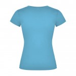 T-shirt 100% coton en tricot pour femme 155 g/m² Roly couleur turquoise deuxième vue arrière