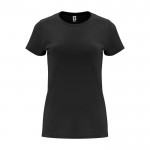 T-shirt 100% coton en tricot pour femme 170 g/m² Roly couleur noir