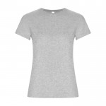 T-shirt 100% coton biologique pour femme 160 g/m² Roly couleur gris clair chiné