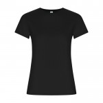 T-shirt 100% coton biologique pour femme 160 g/m² Roly couleur noir