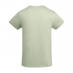 T-shirt en coton biologique en tricot pour homme 175 g/m² Roly couleur vert doux deuxième vue arrière