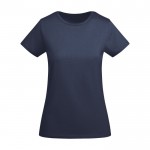 T-shirt en coton biologique en tricot pour femme 175 g/m² Roly couleur bleu marine